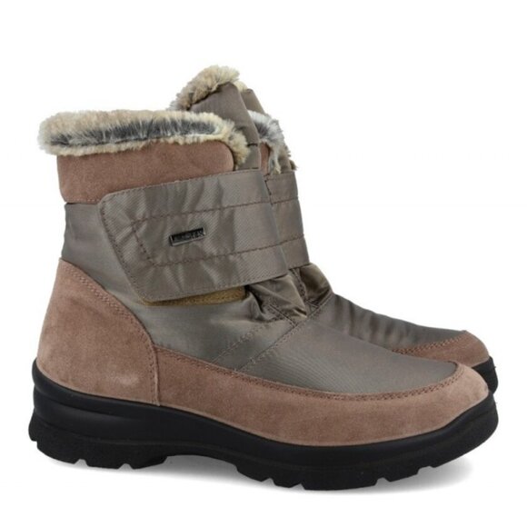 NEW IMAC Suede Winter Booties With Tex Membrane IN taupe for women 1225 5m3 - Picture 3 of 8